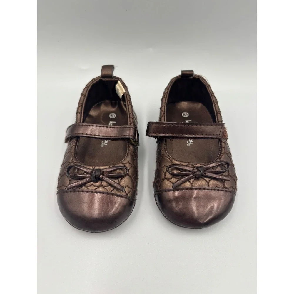 Koala Baby Shiny Brown Baby Girls' Mary Jane's Size 3‎ New
